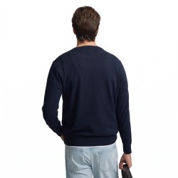Silbon Jersey Liso Cuello Caja Azul Marino Hombre