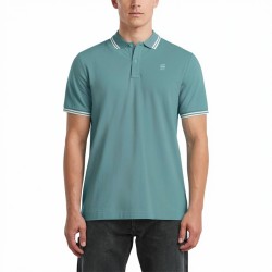 G-Star Polo Dunda Slim Stripe Azul Verdoso Hombre
