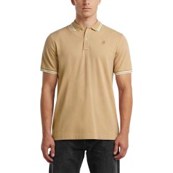 G-Star Polo Dunda Slim Stripe Beige Cream Hombre
