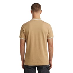 G-Star Polo Dunda Slim Stripe Beige Cream Hombre