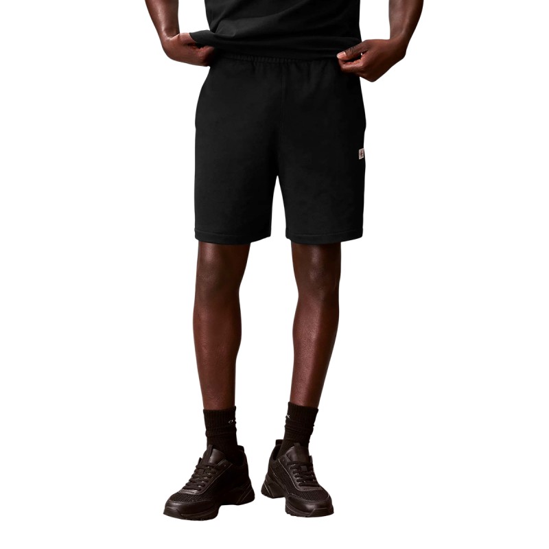 Calvin Klein Pantalón Corto Deportivos De Felpa Negro Black Hombre