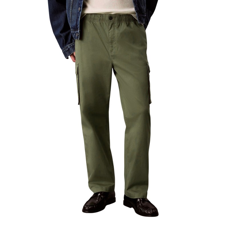Calvin Klein Pantalón Largo Cargo Rectos Verde Deep Lichen Green Hombre