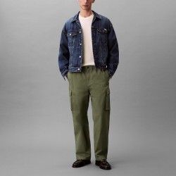Calvin Klein Pantalón Largo Cargo Rectos Verde Deep Lichen Green Hombre