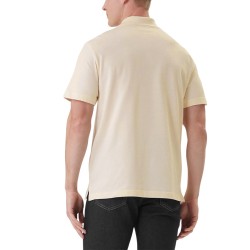 Calvin Klein Polo De Piqué De Algodón Crema Hombre
