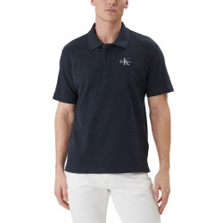 Calvin Klein Polo De Piqué De Algodón Azul Oscuro Dark Sapphire Hombre