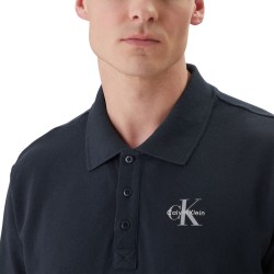 Calvin Klein Polo De Piqué De Algodón Azul Oscuro Dark Sapphire Hombre