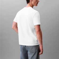 Calvin Klein Camiseta Monograma Y Logo Blanco Bright White Hombre