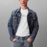 Calvin Klein Camiseta Monograma Y Logo Blanco Bright White Hombre
