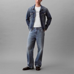 Calvin Klein Camiseta Monograma Y Logo Blanco Bright White Hombre