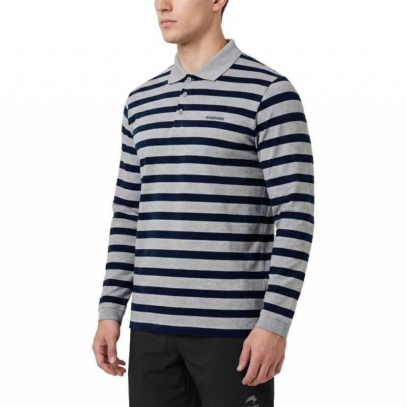 Astore Polo Kono Negro Gris Vigore Hombre
