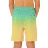 Rip Curl Bañador Short Volley Offset Fade Verde Amarillo Aqua Niño