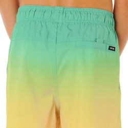 Rip Curl Bañador Short Volley Offset Fade Verde Amarillo Aqua Niño