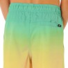 Rip Curl Bañador Short Volley Offset Fade Verde Amarillo Aqua Niño