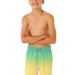 Rip Curl Bañador Short Volley Offset Fade Verde Amarillo Aqua Niño