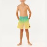 Rip Curl Bañador Short Volley Offset Fade Verde Amarillo Aqua Niño