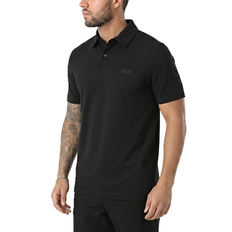 Guess Polo Ss New Tech Stretch Polo Negro Hombre