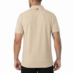 Guess Polo Ss New Tech Stretch Polo Beige Hombre