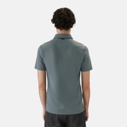 Guess Polo Ss New Tech Stretch Polo Azul Gris Hombre