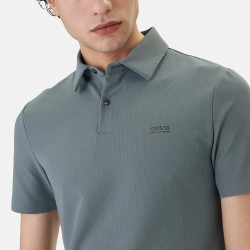 Guess Polo Ss New Tech Stretch Polo Azul Gris Hombre