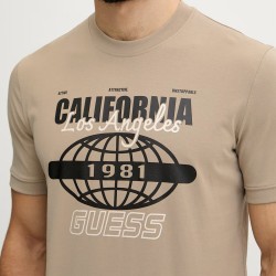 Guess Camiseta Iginio Beige Hombre