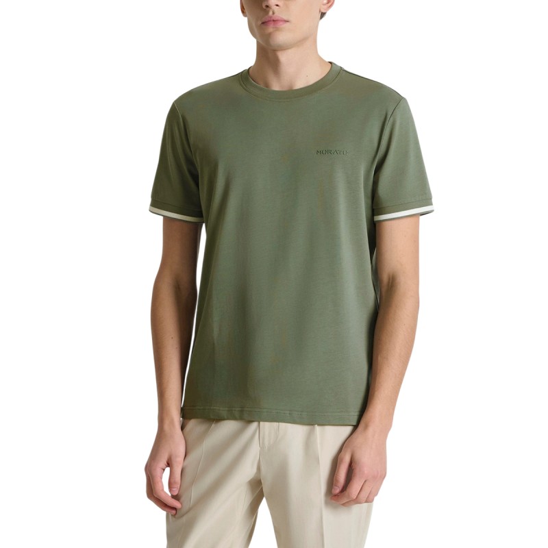 Antony Morato Camiseta Manga Corta Logotipo Bordado Verde Hombre