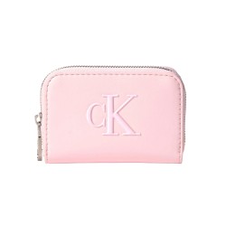 Calvin Klein Cartera Bold CK Medium Zip Around Rosa Pink Mujer