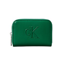 Calvin Klein Cartera Bold CK Medium Zip Around Verde Forest Mujer