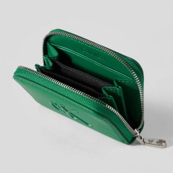 Calvin Klein Cartera Bold CK Medium Zip Around Verde Forest Mujer