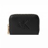 Calvin Klein Cartera Bold CK Medium Zip Around Negro Black Mujer