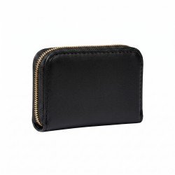 Calvin Klein Cartera Bold CK Medium Zip Around Negro Black Mujer