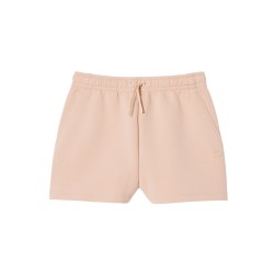 Lacoste Pantalón Corto De Punto Jersey Beige Mujer