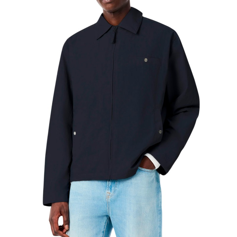 Lacoste Chaqueta De Tafetán Texturizado Hidrófugo Negro Noir Hombre