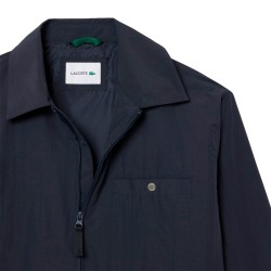 Lacoste Chaqueta De Tafetán Texturizado Hidrófugo Negro Noir Hombre