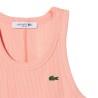 Lacoste Camiseta De Tirantes De Corte Ajustado De Algodón Rosa Rose Mujer