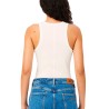 Lacoste Camiseta De Tirantes De Corte Ajustado De Algodón Blanco Blanc Mujer