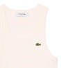 Lacoste Camiseta De Tirantes De Corte Ajustado De Algodón Blanco Blanc Mujer
