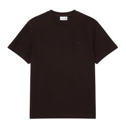 Lacoste Camiseta De Punto Jersey Texturizado Marrón Hombre