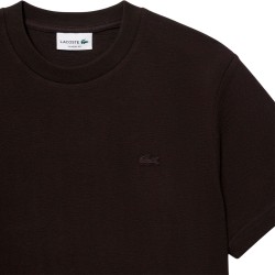 Lacoste Camiseta De Punto Jersey Texturizado Marrón Hombre