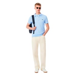 Lacoste Polo De Piqué De Corte Ajustado Azul Blue Clair Hombre