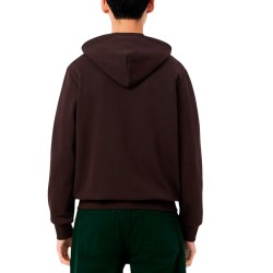Lacoste Sudadera De Felpa Con Cremallera Marón Hombre