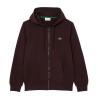 Lacoste Sudadera De Felpa Con Cremallera Marón Hombre