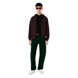Lacoste Sudadera De Felpa Con Cremallera Marón Hombre