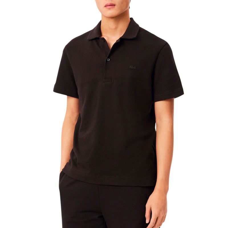 Lacoste Polo Texturizado De Corte Clásico Marrón Hombre