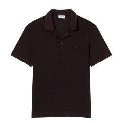 Lacoste Polo Texturizado De Corte Clásico Marrón Hombre