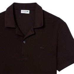 Lacoste Polo Texturizado De Corte Clásico Marrón Hombre