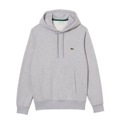 Lacoste Sudadera Con Capucha De Felpa De Algodón Gris Chiné Hombre