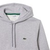 Lacoste Sudadera Con Capucha De Felpa De Algodón Gris Chiné Hombre