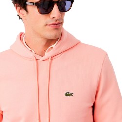 Lacoste Sudadera Con Capucha De Felpa De Algodón Rosa Rose Hombre