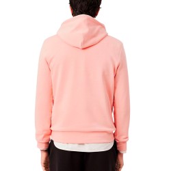 Lacoste Sudadera Con Capucha De Felpa De Algodón Rosa Rose Hombre
