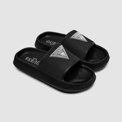 Guess Sandalia Rubberlippers Negro Mujer